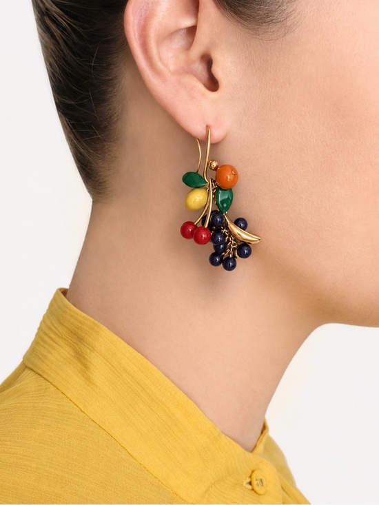Zimmermann Jewelry - Zimmermann RARE Mix Fruit Drop Earrings Gold Tone